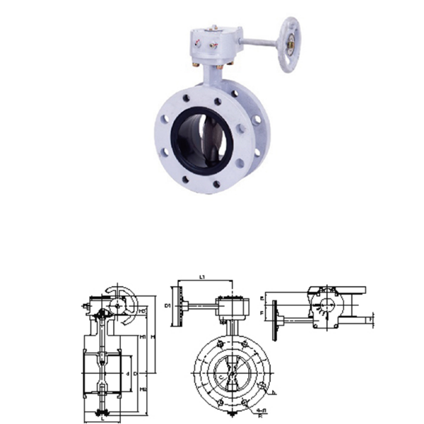 KITZ開滋齒輪型，法蘭型10K蝶閥B-10DJFU-125A
