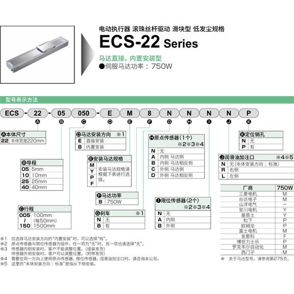 CKD喜開理電動執(zhí)行器（無馬達(dá)型）滑塊型ECS-22-40020-EM8NNNNN