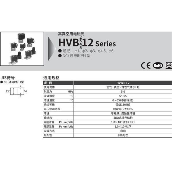 CKD喜開理先導式2通電磁閥HVB212-4S-Z-2CRB-AC100V