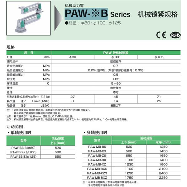 CKD喜開理機(jī)械助力臂PAW-BS1-DC-T